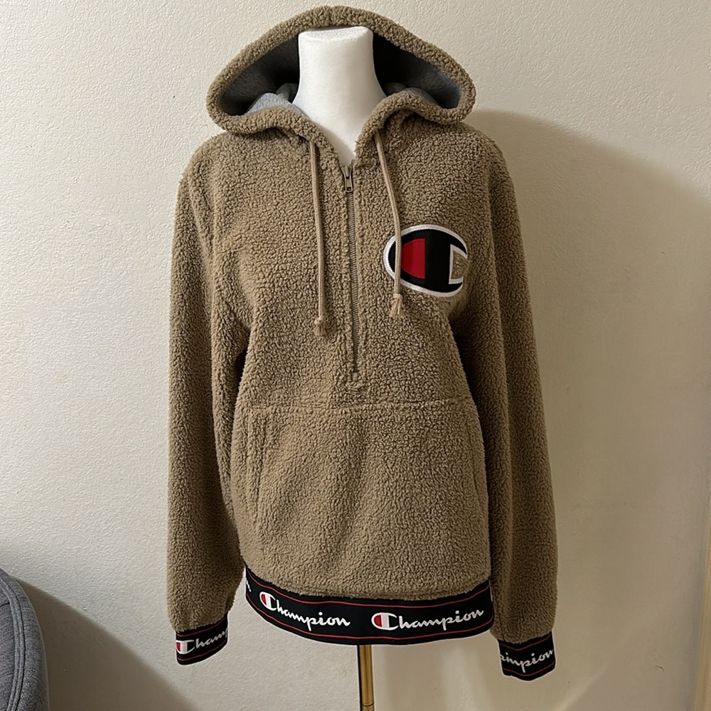 Champion Teddy Half Zip Sherpa Hoodie *BRAND NEW*
